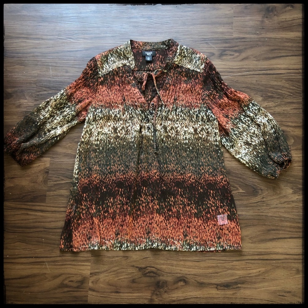 Como Black label semi-sheer blouse. Gorgeous!